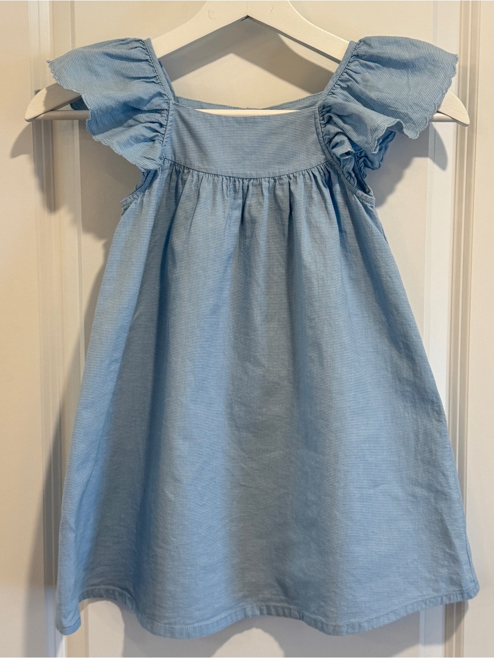 Edgehill Collection Light Blue Flutter Sleeve Summer Dress